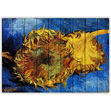 Квадратные декоративные панно Creative Wood ART Подсолнухи - Ван Гог